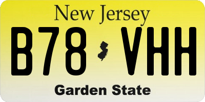 NJ license plate B78VHH