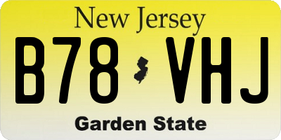 NJ license plate B78VHJ
