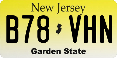 NJ license plate B78VHN
