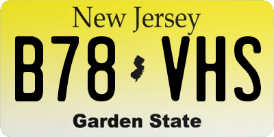 NJ license plate B78VHS