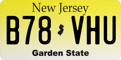 NJ license plate B78VHU