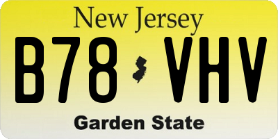 NJ license plate B78VHV