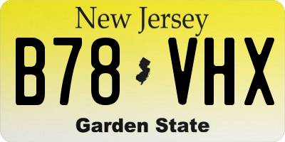 NJ license plate B78VHX