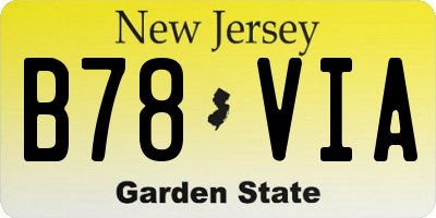 NJ license plate B78VIA