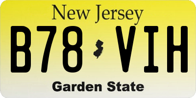 NJ license plate B78VIH
