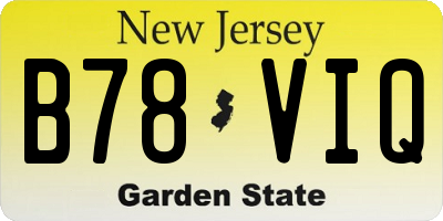 NJ license plate B78VIQ