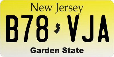 NJ license plate B78VJA