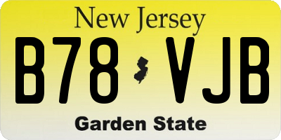 NJ license plate B78VJB