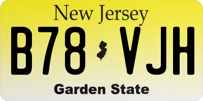 NJ license plate B78VJH