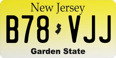 NJ license plate B78VJJ