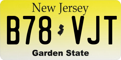 NJ license plate B78VJT