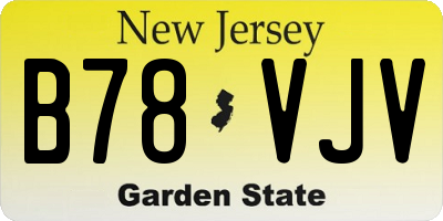 NJ license plate B78VJV