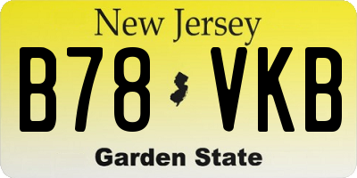 NJ license plate B78VKB