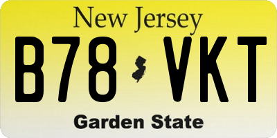 NJ license plate B78VKT