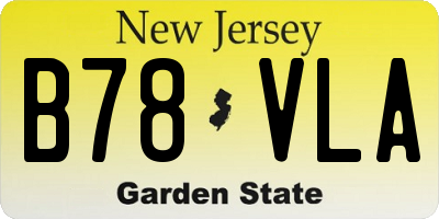 NJ license plate B78VLA