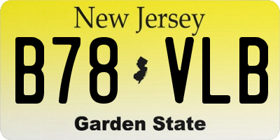 NJ license plate B78VLB