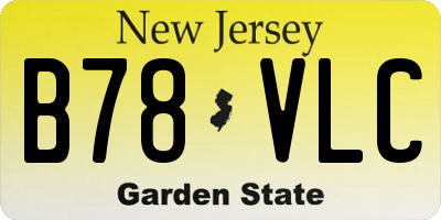 NJ license plate B78VLC