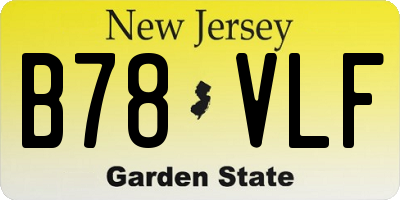 NJ license plate B78VLF