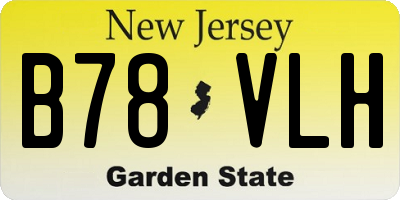 NJ license plate B78VLH