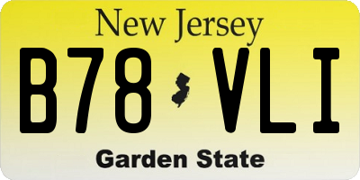 NJ license plate B78VLI