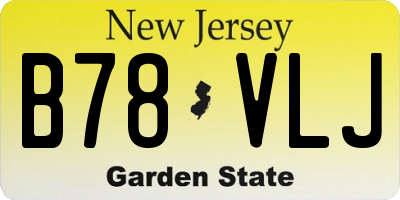 NJ license plate B78VLJ