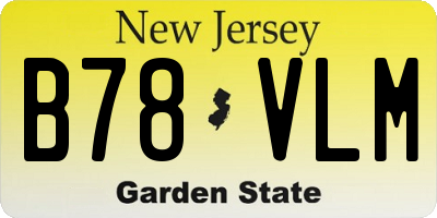 NJ license plate B78VLM