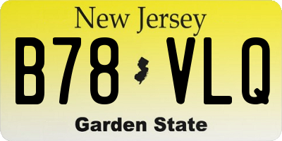 NJ license plate B78VLQ