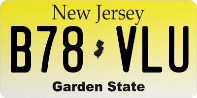 NJ license plate B78VLU