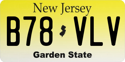 NJ license plate B78VLV