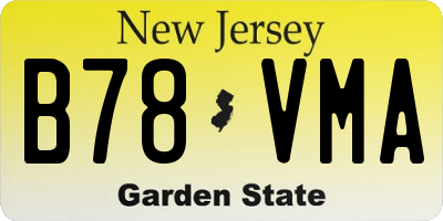 NJ license plate B78VMA