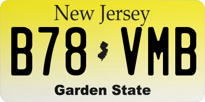 NJ license plate B78VMB