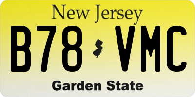 NJ license plate B78VMC