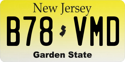 NJ license plate B78VMD