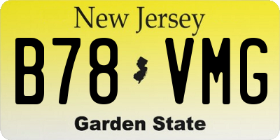 NJ license plate B78VMG
