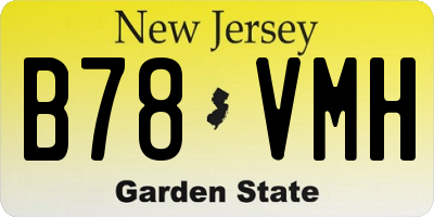 NJ license plate B78VMH