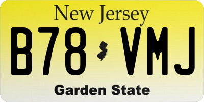 NJ license plate B78VMJ