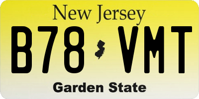 NJ license plate B78VMT