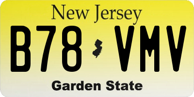 NJ license plate B78VMV