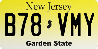 NJ license plate B78VMY
