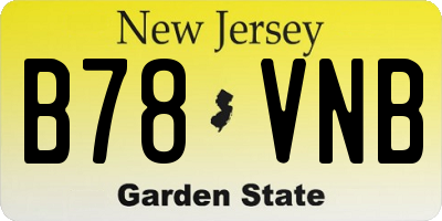 NJ license plate B78VNB