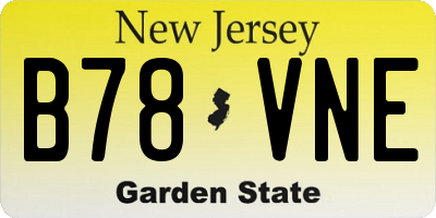 NJ license plate B78VNE