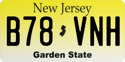NJ license plate B78VNH