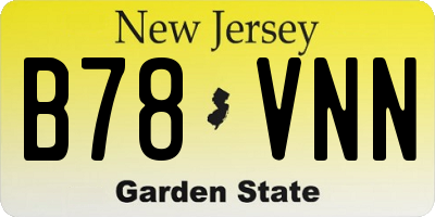 NJ license plate B78VNN