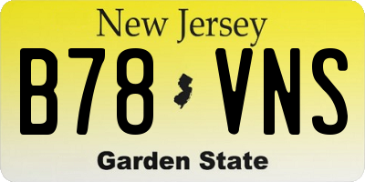 NJ license plate B78VNS