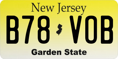 NJ license plate B78VOB