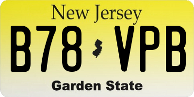 NJ license plate B78VPB