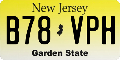 NJ license plate B78VPH
