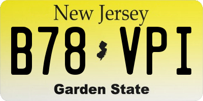 NJ license plate B78VPI