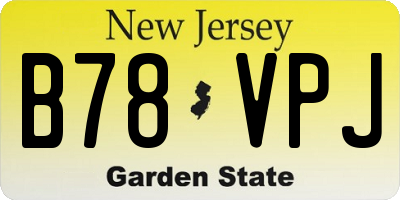 NJ license plate B78VPJ