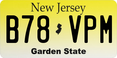NJ license plate B78VPM